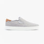 TOMS BAJA 2.0 Mens Casual Canvas Trainers Grey side view, featuring slip-on design with grey canvas and low top style.
