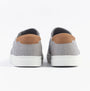 TOMS BAJA 2.0 Mens Casual Canvas Trainers Grey back view featuring logo detail and grey canvas upper.