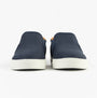 TOMS BAJA 2.0 Mens Trainers Navy front view showcasing slip-on design and canvas material.
