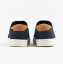 TOMS BAJA 2.0 Mens Trainers Navy back view showcasing canvas upper and rubber sole.