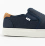 TOMS BAJA 2.0 Mens Trainers Navy side view showing canvas upper and rubber sole