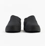TOMS BAJA 2.0 Mens Casual Canvas Trainers Black front view showcasing the slip-on design and round toe shape.