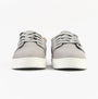 TOMS CARLO 2.0 Mens Trainers Grey front view showcasing lace-up design and canvas material.