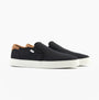 TOMS BAJA 2.0 Mens Casual Canvas Trainers Black side view with low top design and rubber sole.