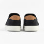 TOMS BAJA 2.0 Mens Casual Canvas Trainers Black back view showcasing the slip-on design and rubber sole.