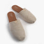 TOMS ALPARGATA MULE Womens Espadrille Natural detail view showing beige textile upper and slip-on design.