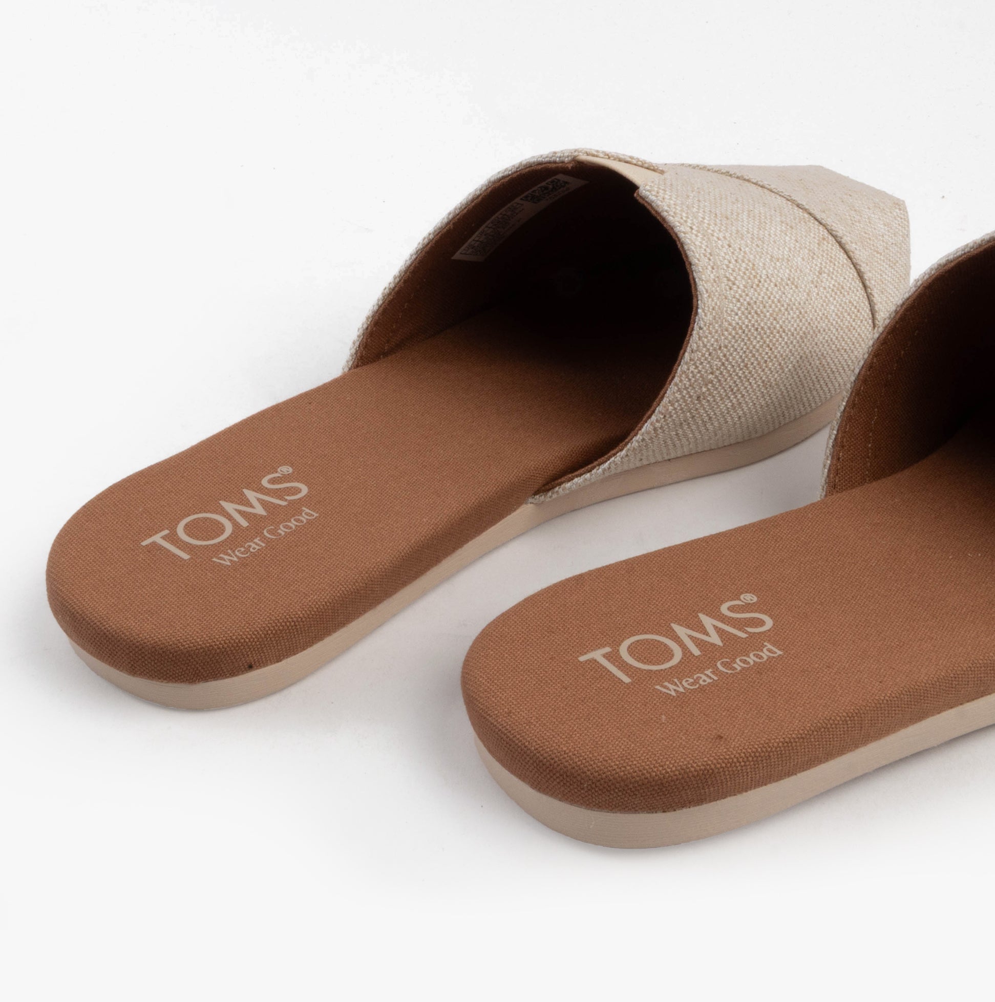 TOMS ALPARGATA MULE Womens Espadrille Natural top view showcasing textile upper and comfortable slip-on design.