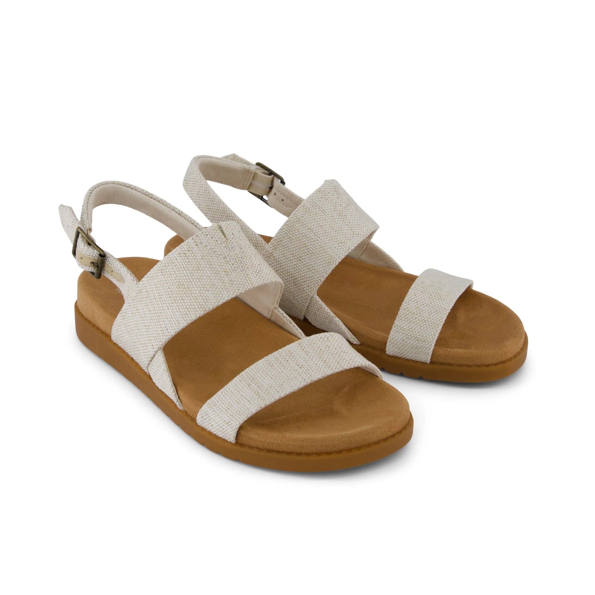 TOMS MARIN Womens Cross Strap Sandals Natural