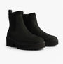 TOMS MILLIE Womens Ankle Boots Black side view, Chelsea boot style, leather upper, comfort pull-on design.
