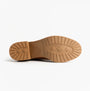 TOMS HAILEY BUCKLE Womens Ankle Boots Brown sole view showing rubber material and detailed tread pattern.