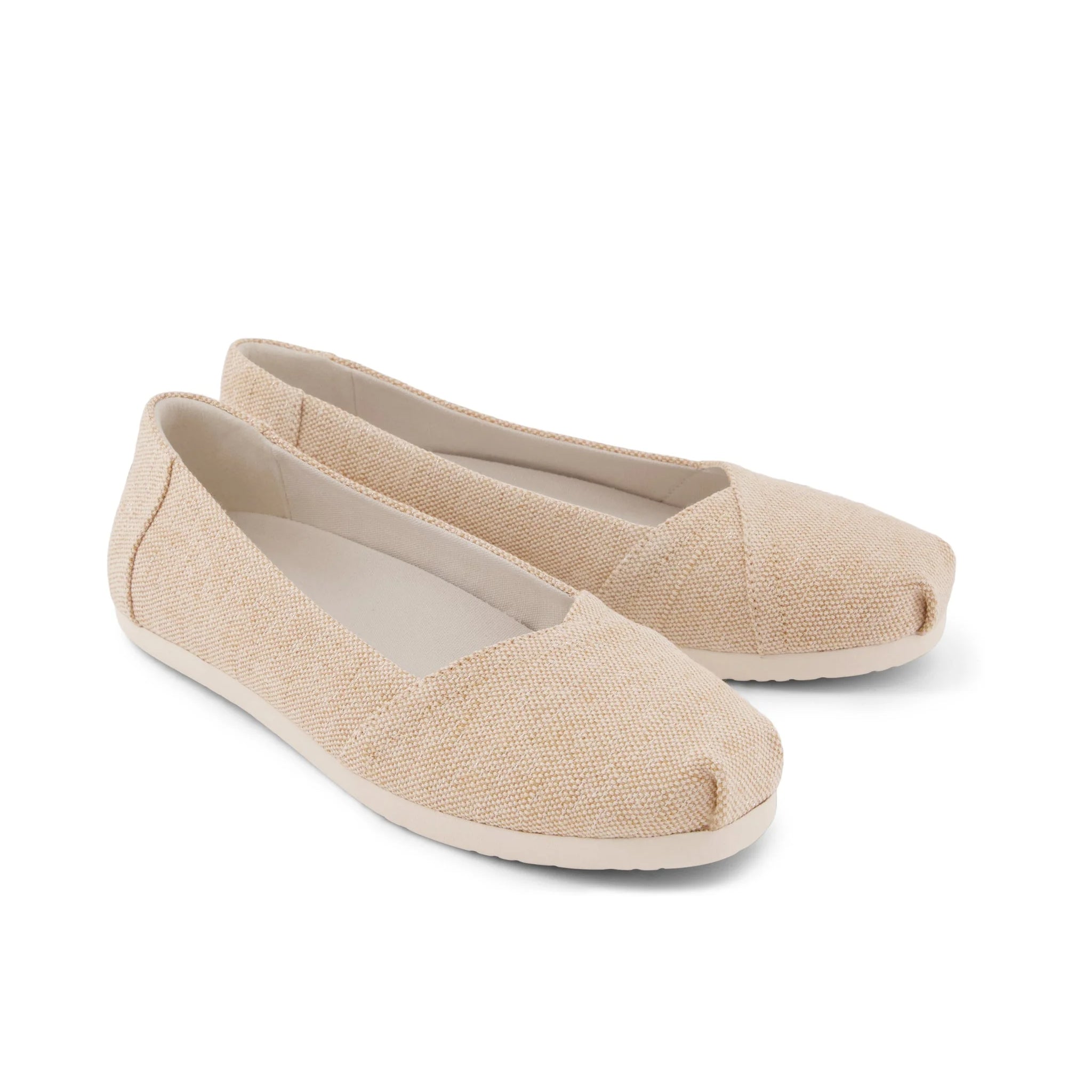 TOMS ALPARGATA BALLET Womens Ballerina Shoes Gold