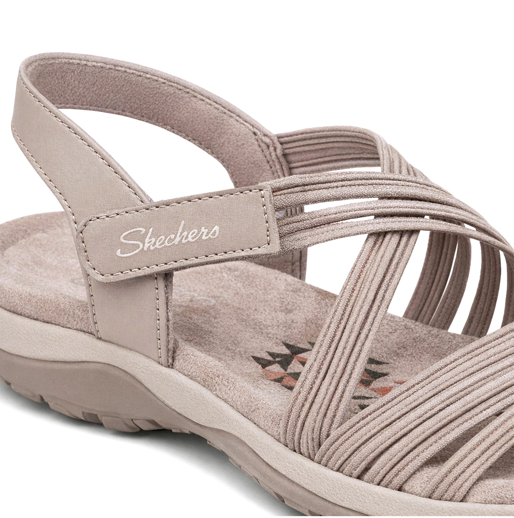 Skechers REGGAE SLIM - SUNNYSIDE 2.0 Womens Cross Strap Sandals Taupe