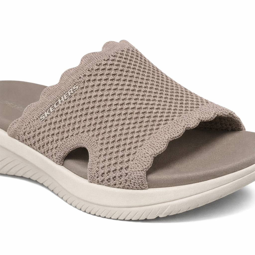 Skechers ULTRA FLEX 3.0 SANDAL-BRING I Womens Sliders Taupe