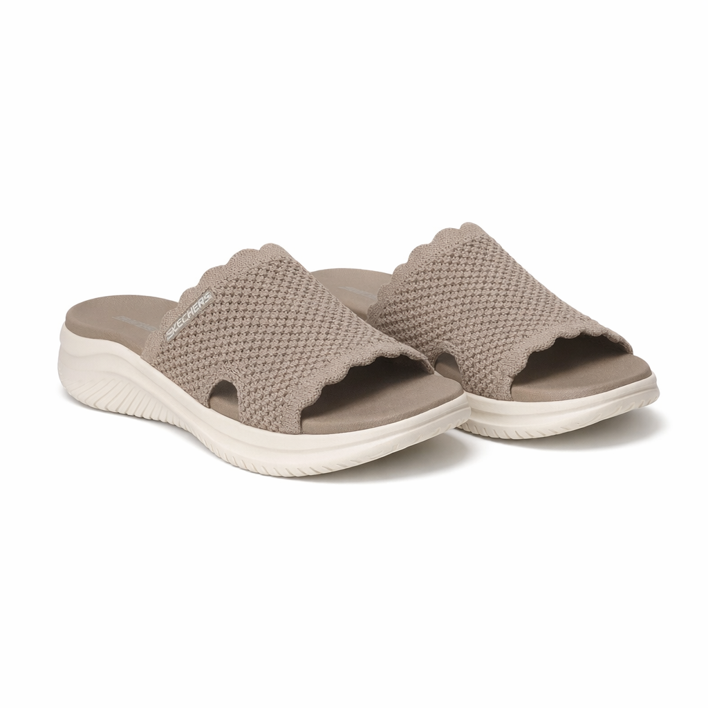 Skechers ULTRA FLEX 3.0 SANDAL-BRING I Womens Sliders Taupe