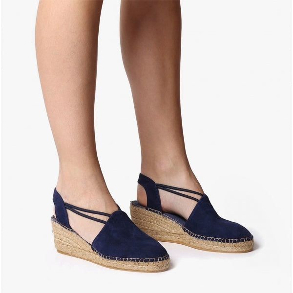Toni Pons TREMP Womens Wedge Sandals Navy