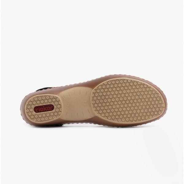 Rieker M1655-14 Womens Sandals Navy/Tan