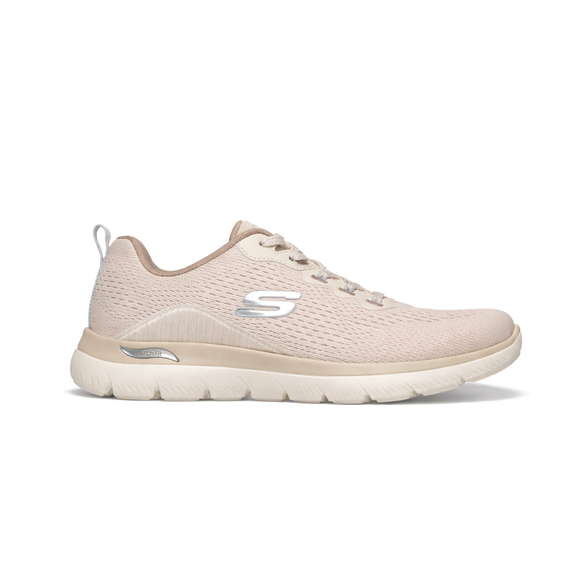 Skechers ARCH FIT SUMMITS - DAILY FLOW Womens Performance Trainers Natural/Taupe