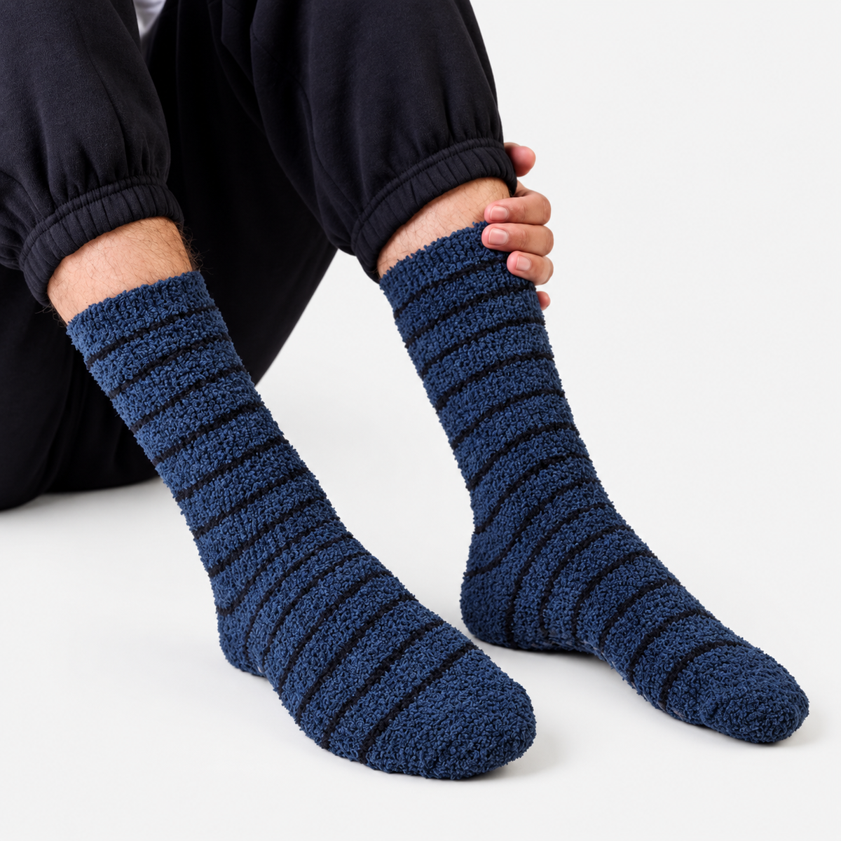 Totes Toasties SUPERSOFT TWIN PACK SLIPPER SOCKS Mens Slipper Socks Blue / Teal Mix