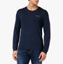 Ted Baker SUPER SOFT Long Sleeve Top Mens Navy front view, showcasing soft fabric and comfortable fit.