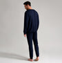 Ted Baker SUPER SOFT Long Sleeve Top Mens Navy back view showing comfort fit and soft material detail.