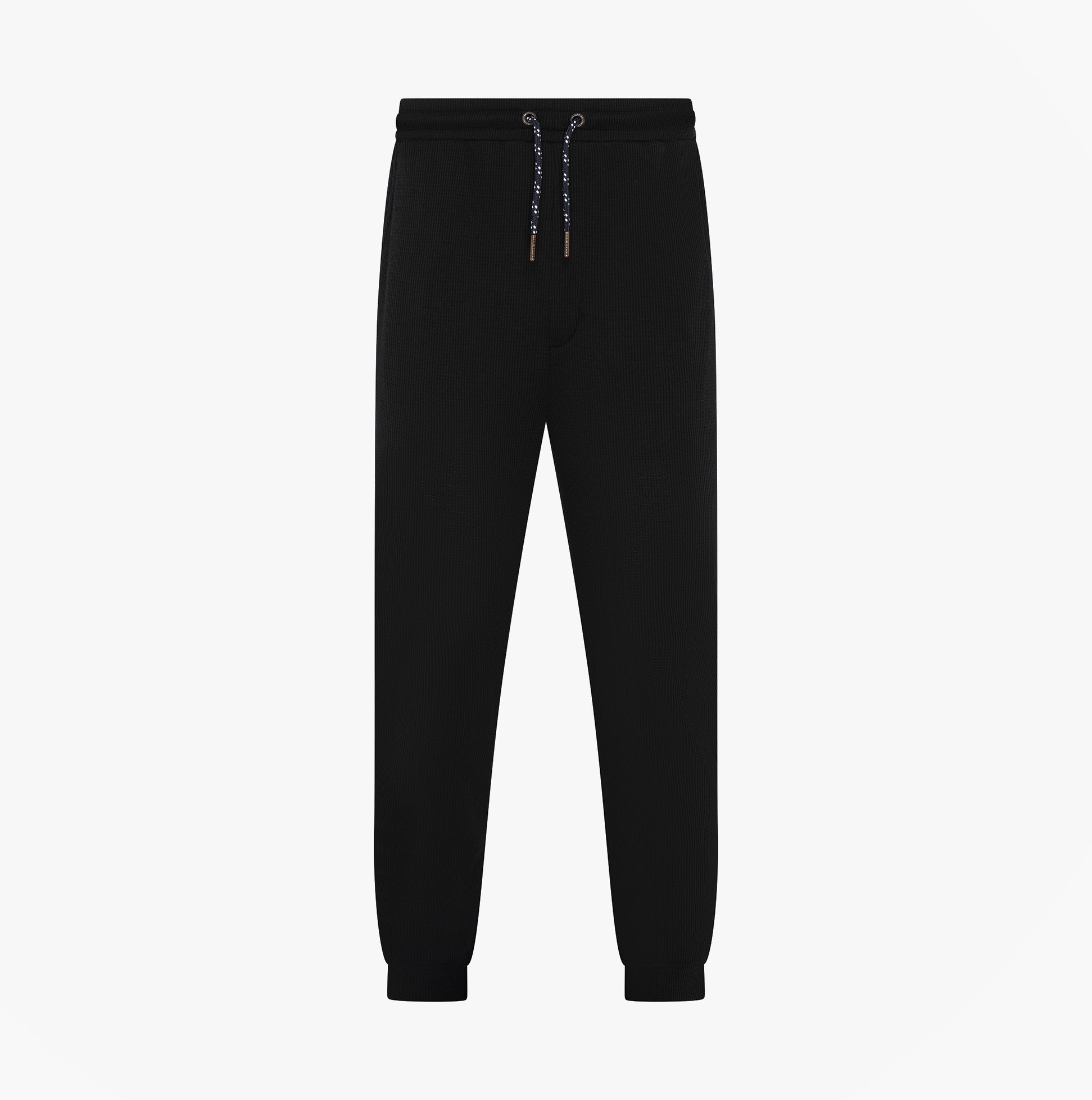 WAFFLE Pyjama SET Mens Loungewear Black