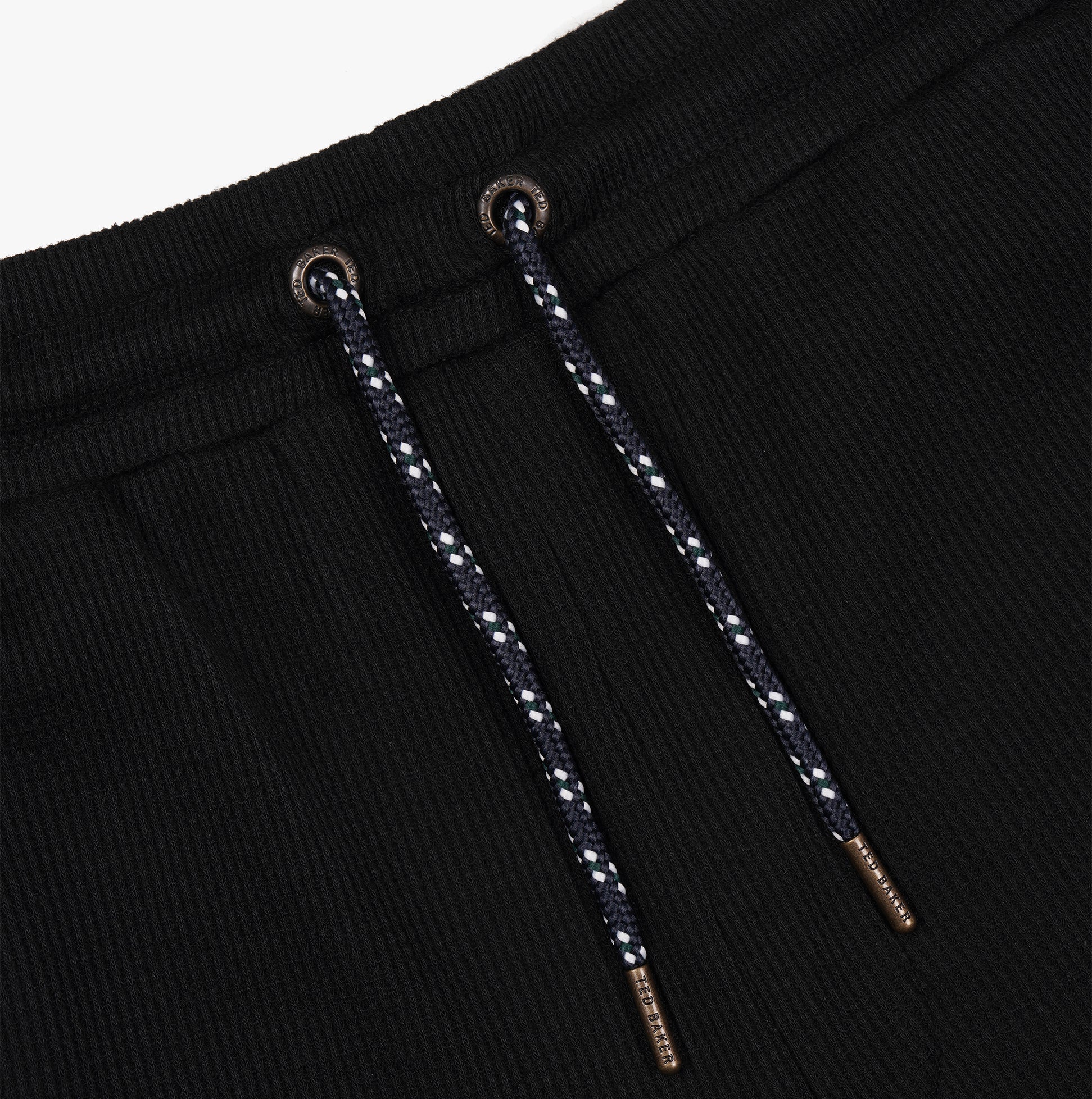WAFFLE Pyjama SET Mens Loungewear Black