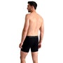 Ted Baker 3-Pack Cotton Boxer Briefs Mens Navy back view model wearing black boxer briefs with elasticated waistband