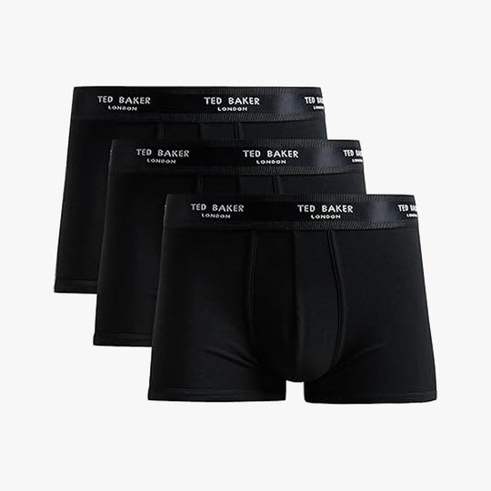 Ted Baker 3-Pack Cotton Trunks Mens Black