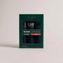 Ted Baker 3-Pack Cotton Trunks Mens Navy front view in gift box packaging, showcasing three trunks in navy color.