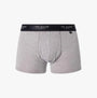 Ted Baker 3-Pack Cotton Trunks Mens Grey/Heather/Black front view showcasing comfortable elasticated waistband.