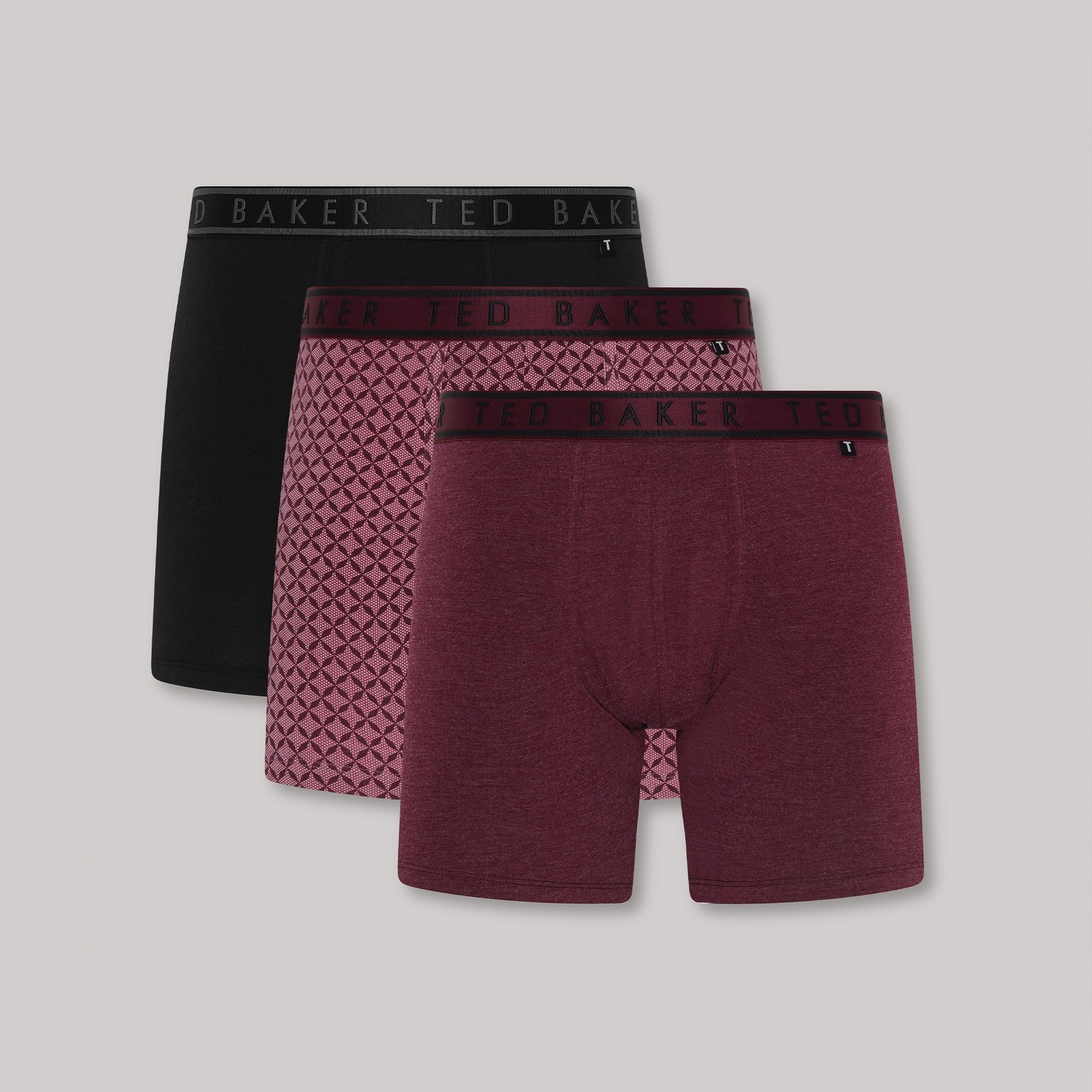 Ted Baker 3-Pack Cotton Boxer Briefs Mens Boxer Briefs Multi