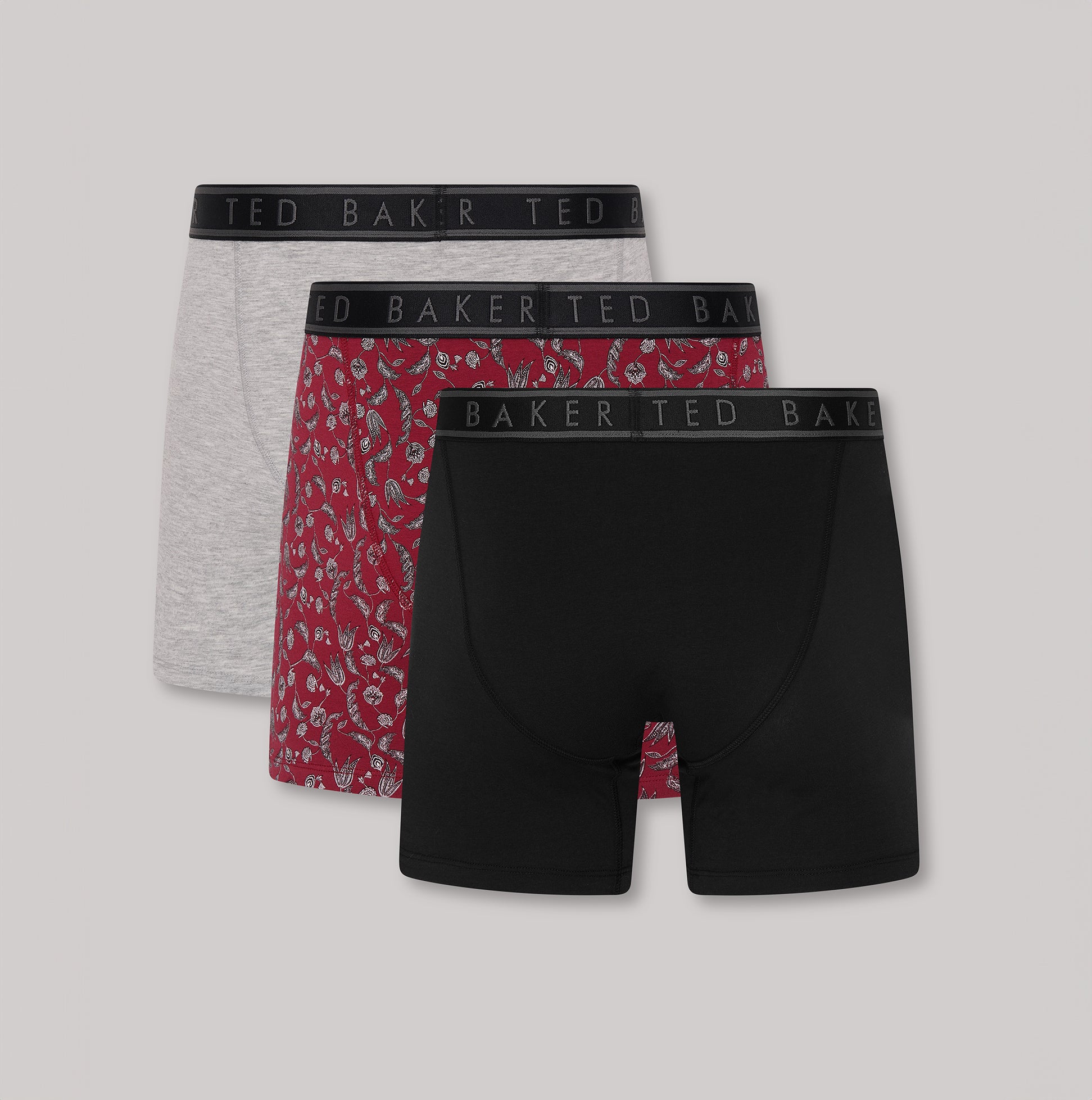 Ted Baker 3-Pack Cotton Boxer Briefs Mens Boxer Briefs Multi