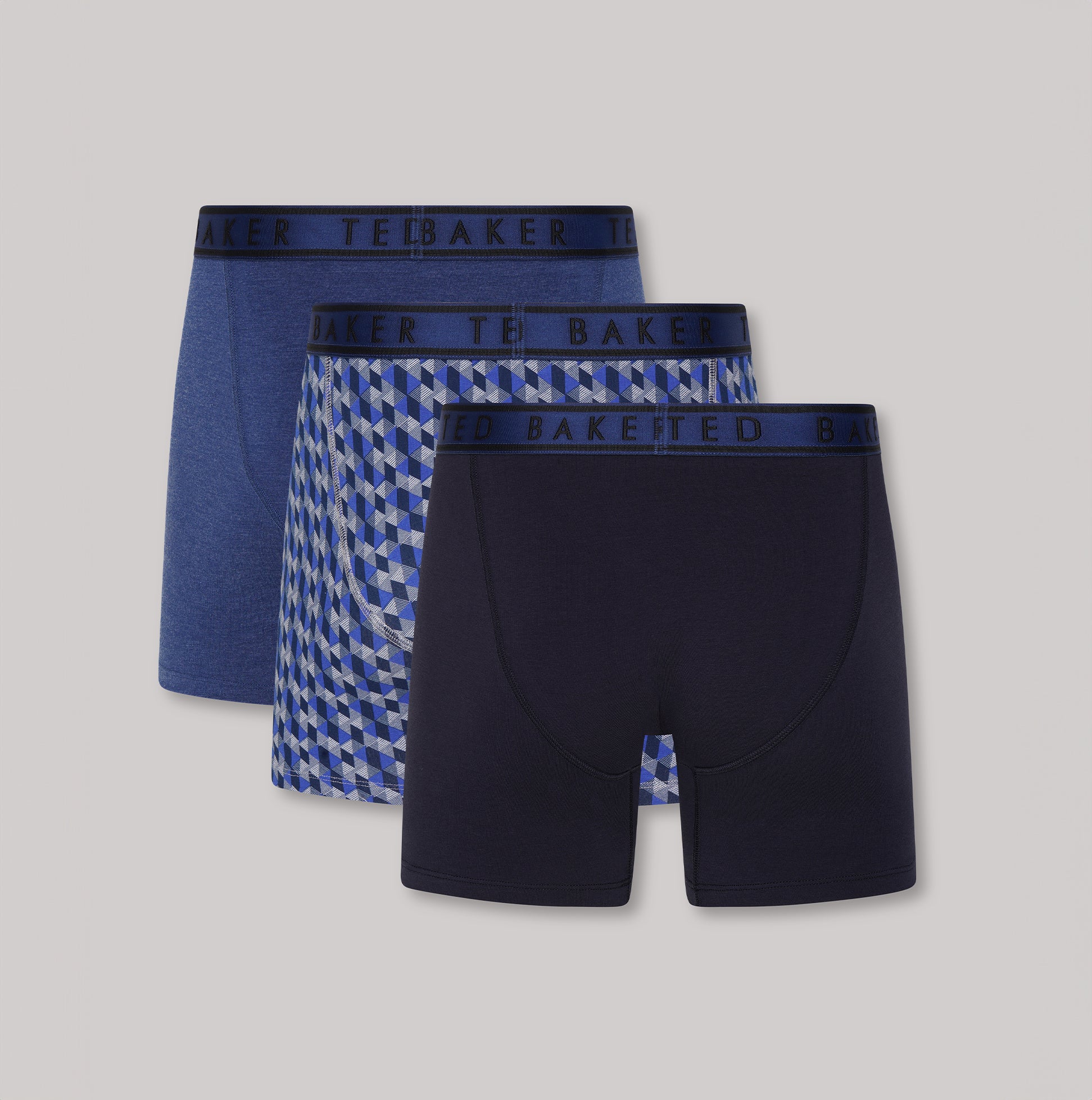 Ted Baker 3-Pack Cotton Boxer Briefs Mens Boxer Briefs Multi