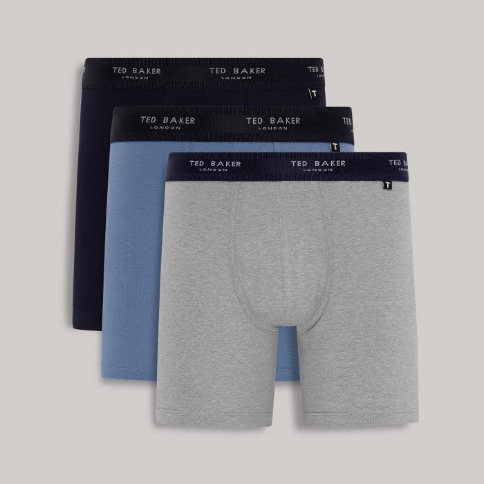 3-Pack Cotton Boxer Brief Mens Boxer Briefs Navy Mix