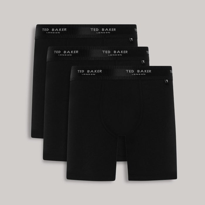 3-Pack Cotton Boxer Brief Mens Boxer Briefs Black