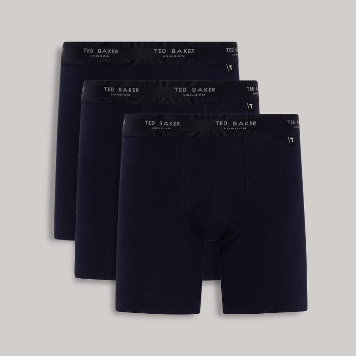 3-Pack Cotton Boxer Brief Mens Boxer Briefs Navy