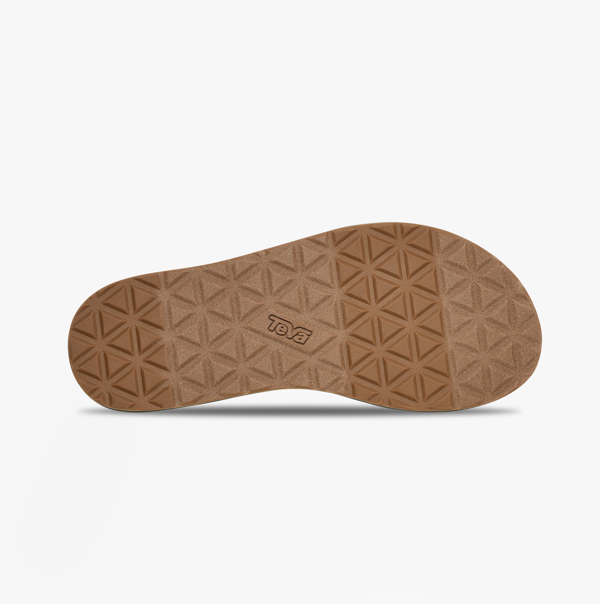 Teva ORIGINAL UNIVERSAL Womens Sandals Geo Mashup Peach Ice bottom view sole design with textured rubber pattern.
