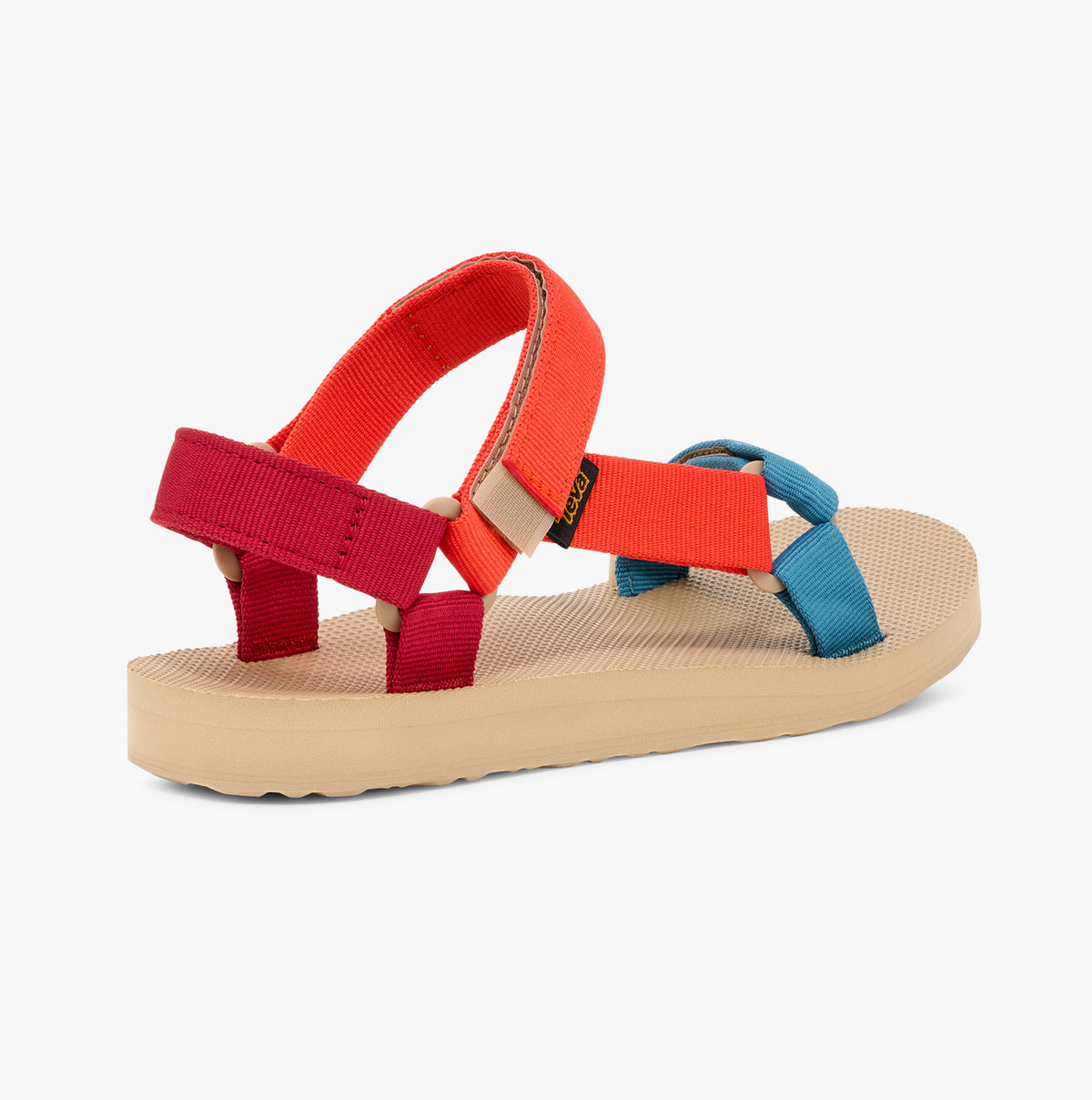 Teva ORIGINAL UNIVERSAL Womens Sandals Haze Multi side view showcasing vibrant straps and comfort-focused design.