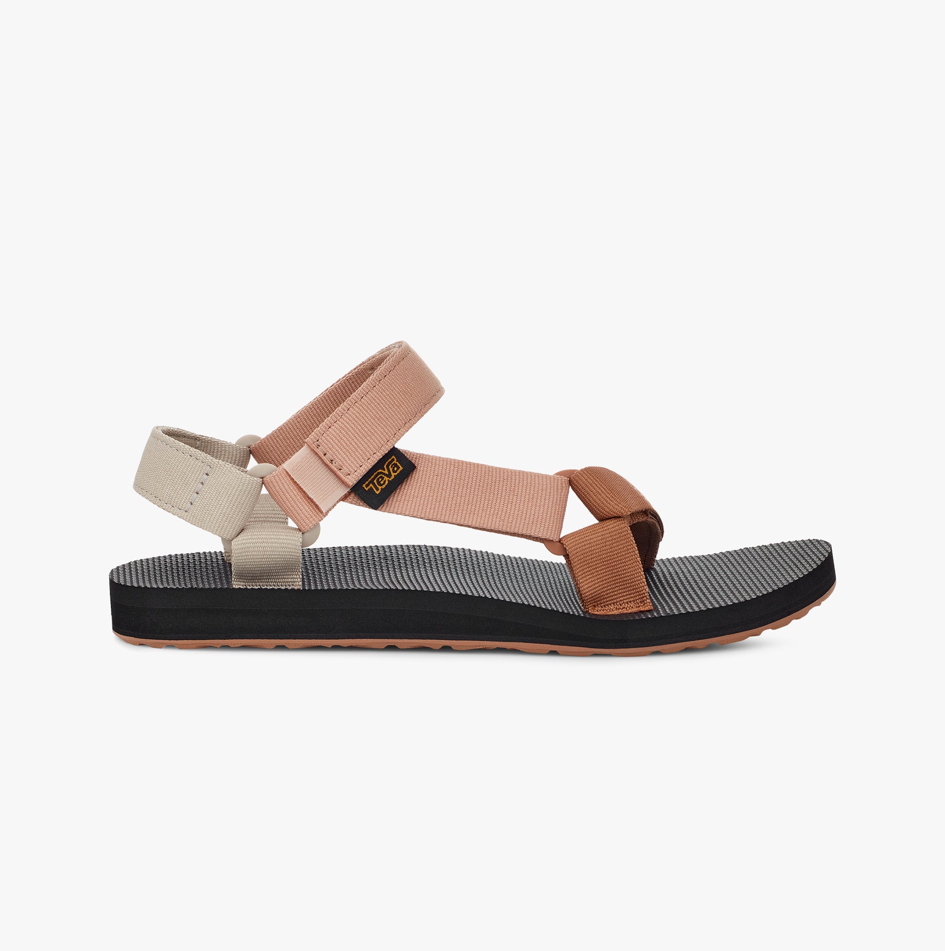 Teva ORIGINAL UNIVERSAL Womens Sandals Maple Sugar Multi side view showcasing comfort and stylish design.