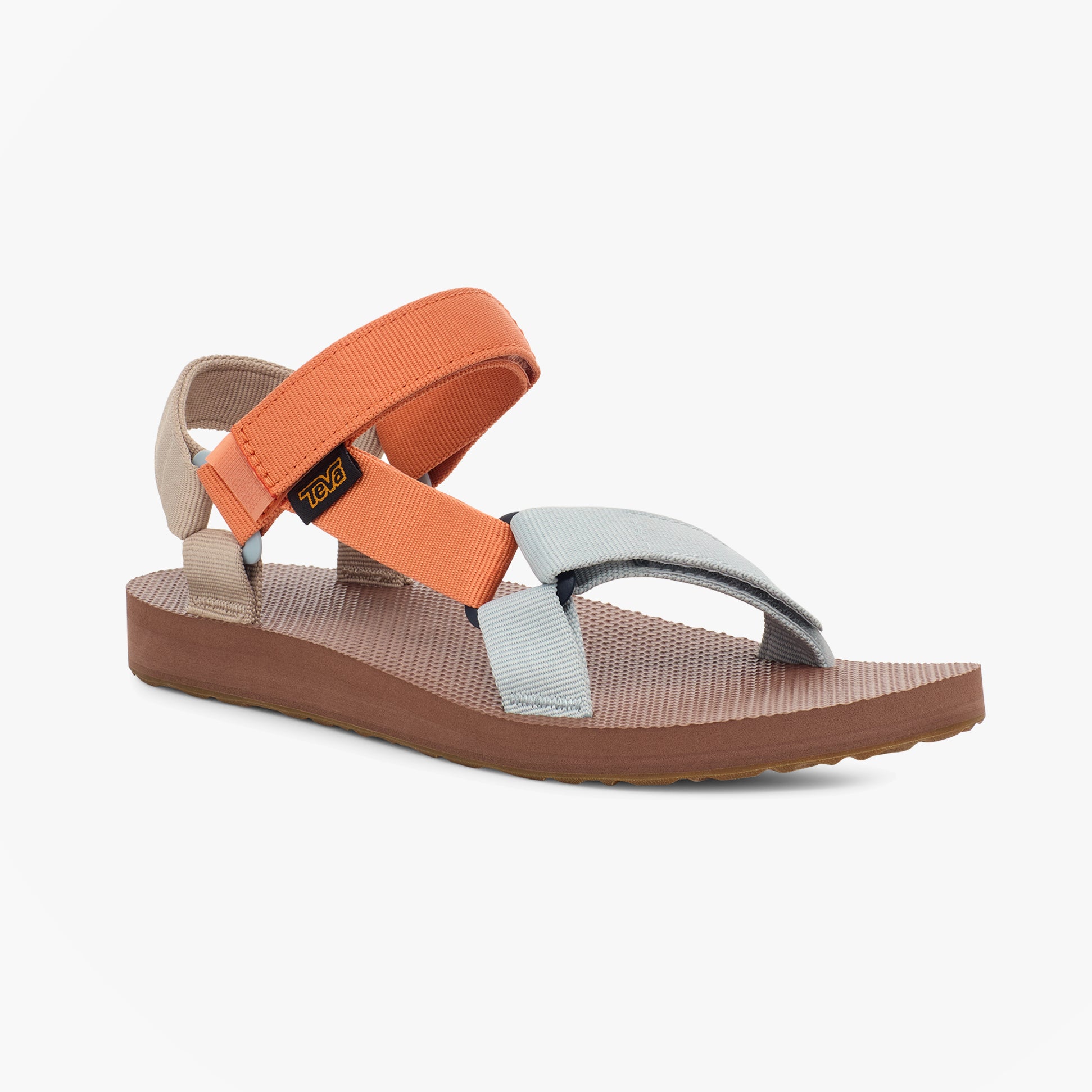 Teva ORIGINAL UNIVERSAL Womens Sandals Serenity Multi side view featuring textile straps and rubber soles.