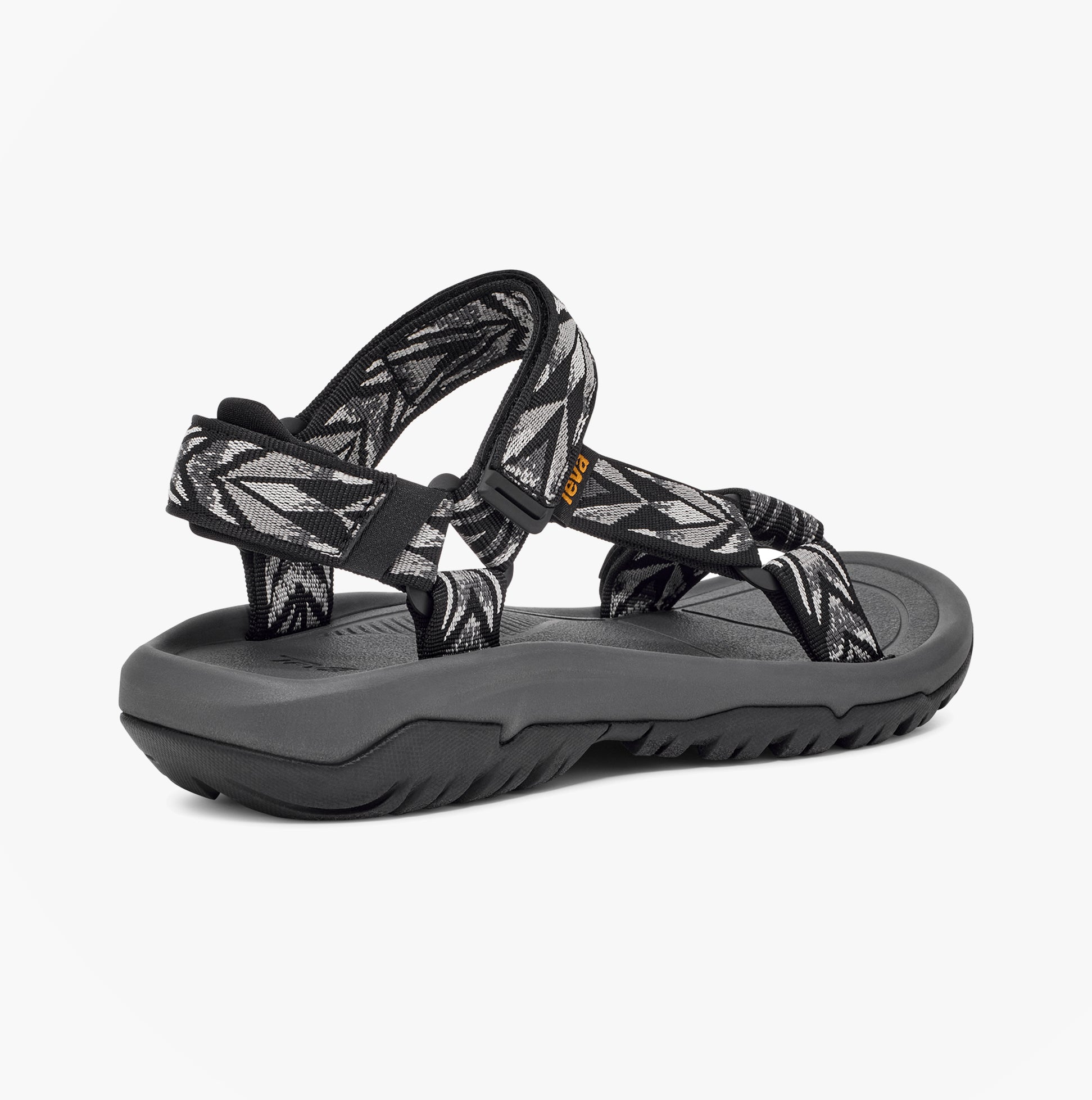 Teva HURRICANE XLT2 Mens Sandals Archive Wings Black side view showcasing the adjustable straps and rubber sole.