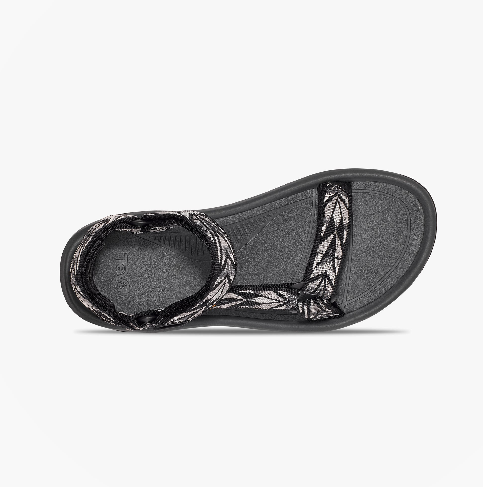 Teva HURRICANE XLT2 Mens Sandals Archive Wings Black top view showing textile straps and rubber sole.