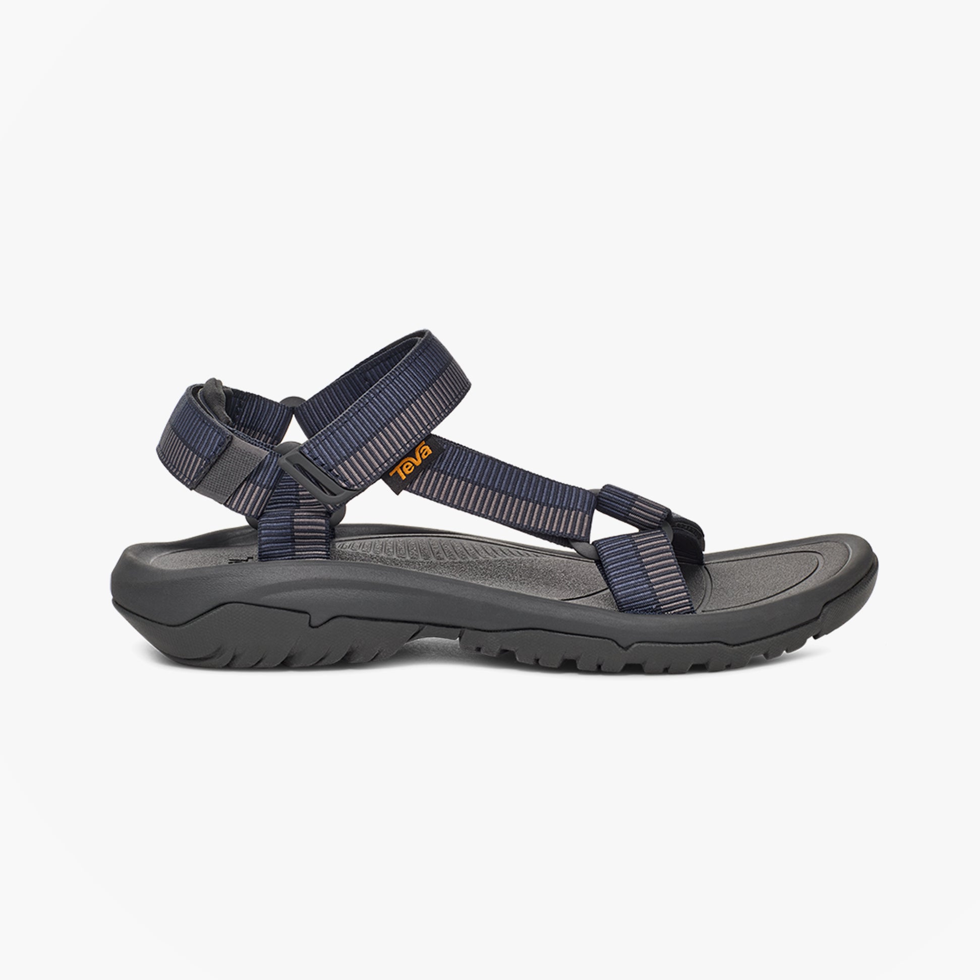 Teva HURRICANE XLT2 Mens Sandals Archive Ladder Navy side view, featuring textile upper, EVA lining, and rubber sole.