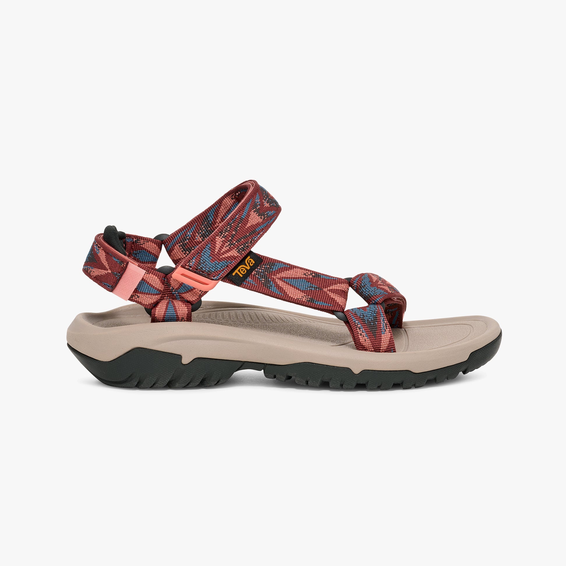 Teva HURRICANE XLT2 Womens Sandals Archive Wings Blooming Dahlia side view with colorful textile straps and rubber sole.