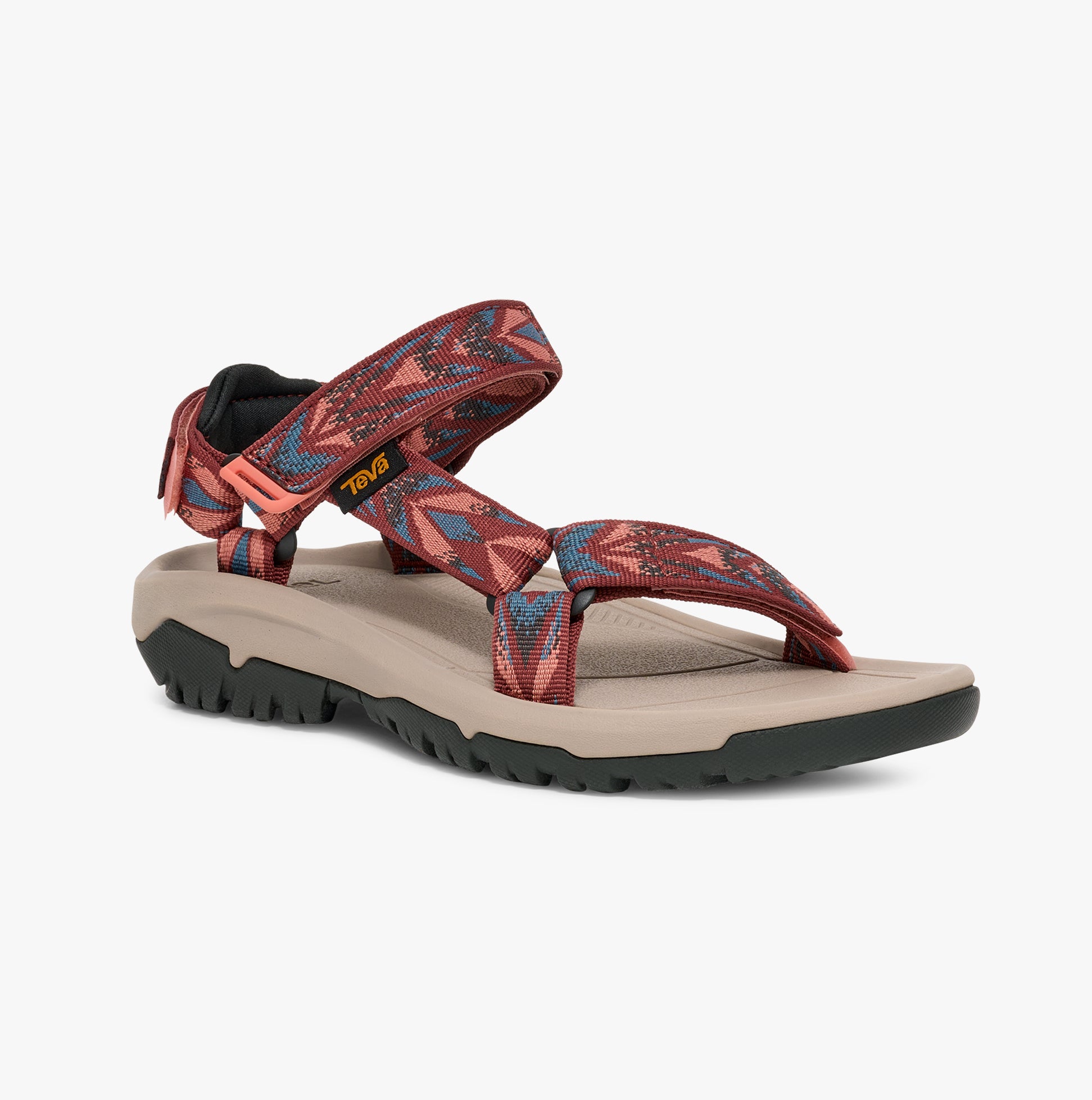 Teva HURRICANE XLT2 Womens Sandals Archive Wings Blooming Dahlia side view showcasing vibrant design and comfortable sole.
