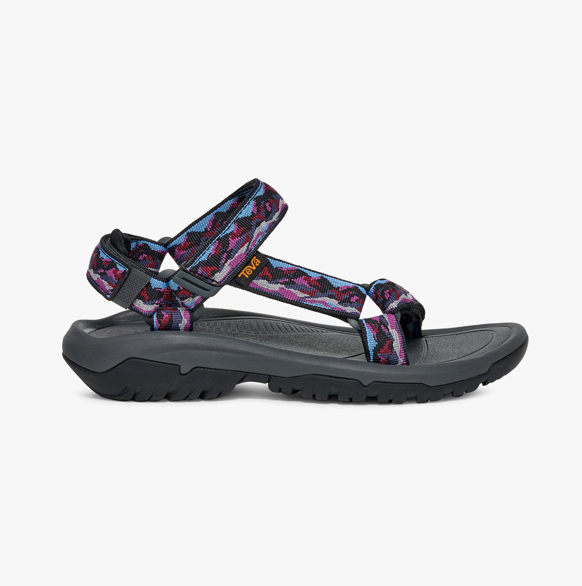 Teva HURRICANE XLT2 Womens Sandals Mountain Mosaic Crown Blue side view showcasing lightweight design and comfort features.