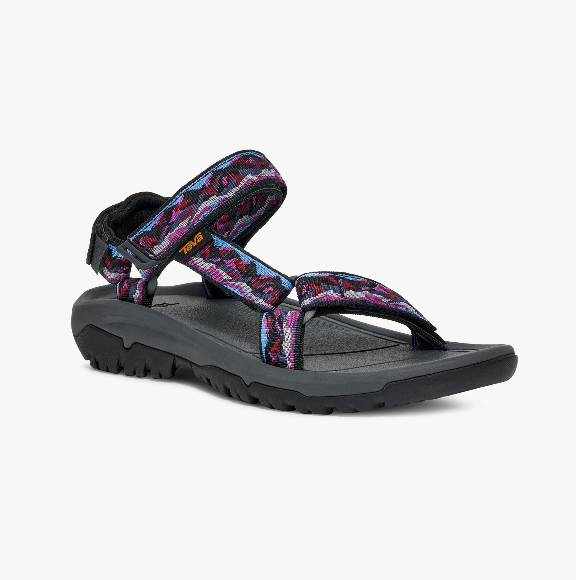 Teva HURRICANE XLT2 Womens Sandals Mountain Mosaic Crown Blue side view showcasing the lightweight design and comfort features.