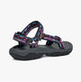 Teva HURRICANE XLT2 Womens Sandals Mountain Mosaic Crown Blue side view showcasing vibrant pattern and rubber sole.