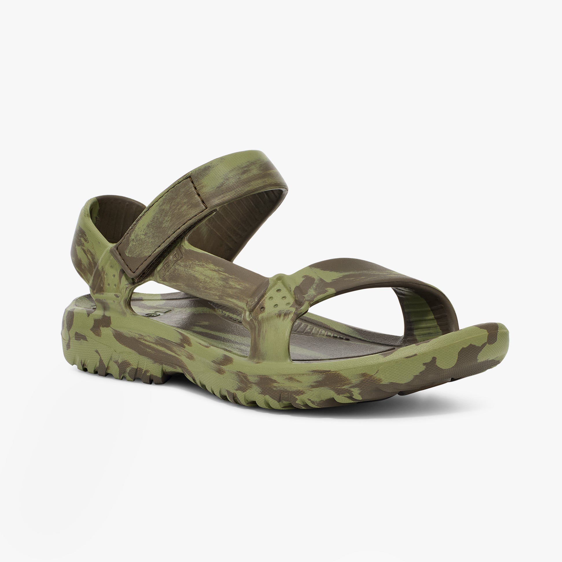 Teva HURRICANE DRIFT HUEMIX Mens Sandals Iguana/ Dark Olive side view showcasing synthetic upper and comfort fit.