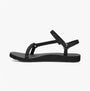 Teva ORIGINAL UNIVERSAL Womens Sandals Slim Black side view showcasing lightweight design and adjustable strap.
